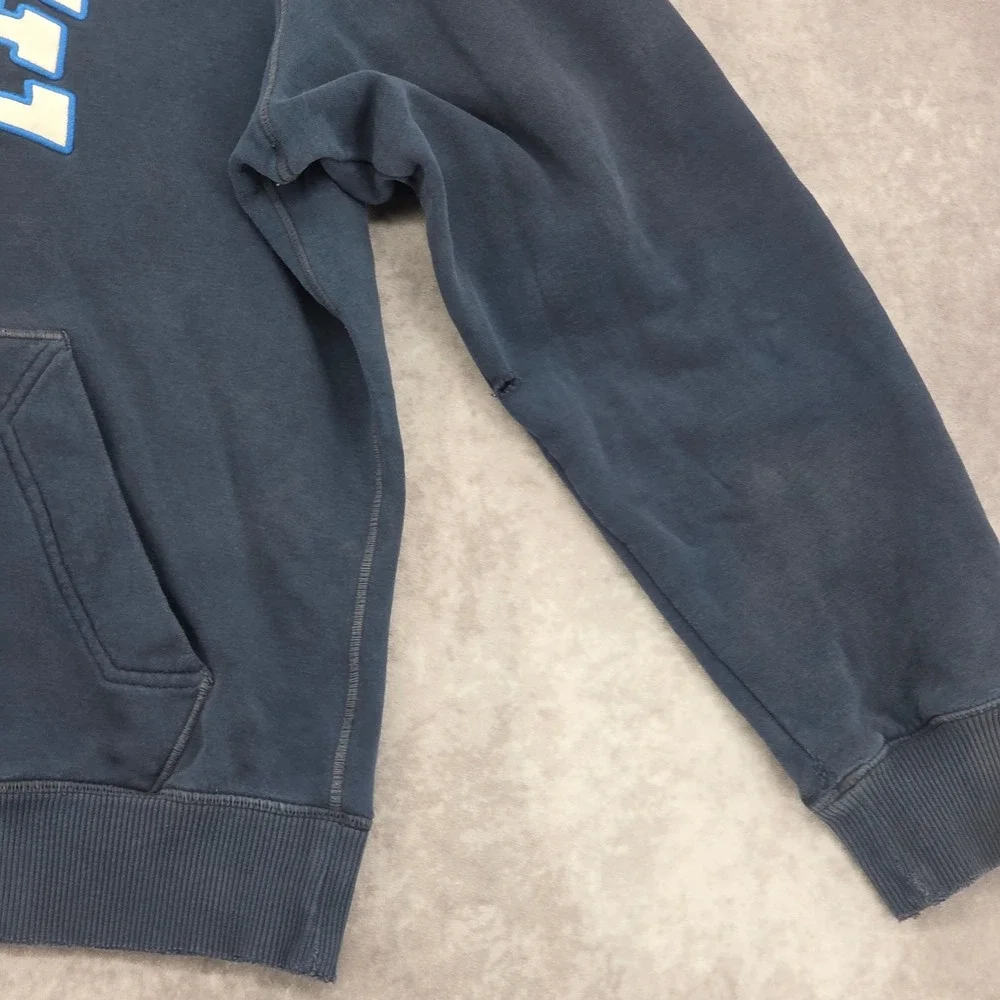 Vtg Nike The Athletic Dept Hoodie Mens Medium Blue Distressed Thrashed Pullover